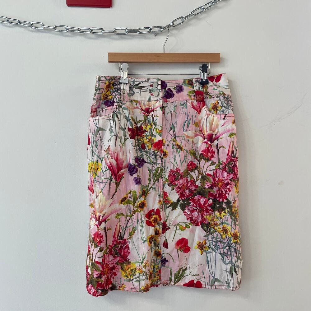 Etcetera Skirt Size 2 Realistic Floral Print Pencil Pastel Fairy bloomcore Pixie